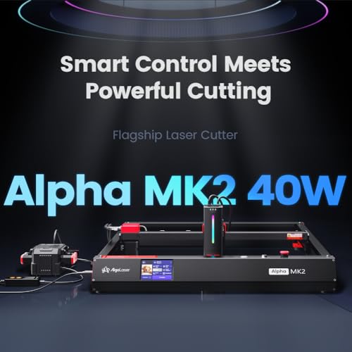 Image of Algolaser 40000mW Laser Engraver Machine - Laser Cutter /Engraver with Air Assist Kit - Laser Engraving Machine with 3.5 inch Smart Touchscreen & AlgoOS System,Laser Engraver for Metal,Wood,Acrylic