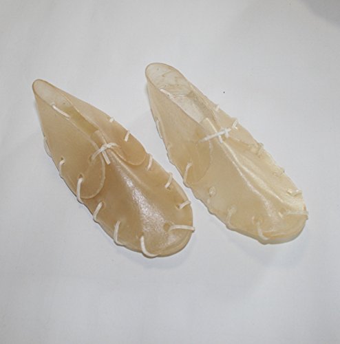 Bontoy Kauschuhe für Hunde I 20 Stück x 12,5 cm I aus Reiner Rinderhaut I langanhaltenden Kauspaß für Ihren Hund I Leckerli I Belohnung I Hundesnack