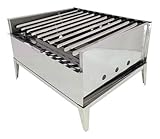 Churrasqueira Portatil Parrilla Em Inox Refratária E Coletor