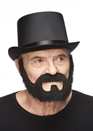 Mustaches Self Adhesive Fake Beard, Novelty, On Bail False Facial, Costume Accessory For Adults, Brown Color #TOP4