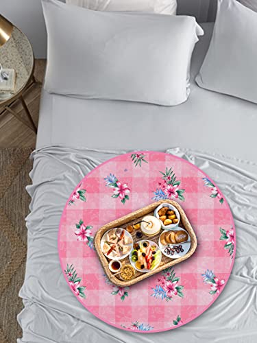 Image of Clasiko Bed Server /Food Mat, 36x36 Inches, Material - PVC; Color - Balck Beige Checks; Pack of 1; Reversible Use, Water /Oil Proof, 3 Layer, Anti-Bacterial