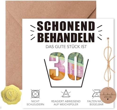 A4 XXL 30 Geburtstag Karte VIP 30th BIRTHDAY Mit Umschlag - Edle