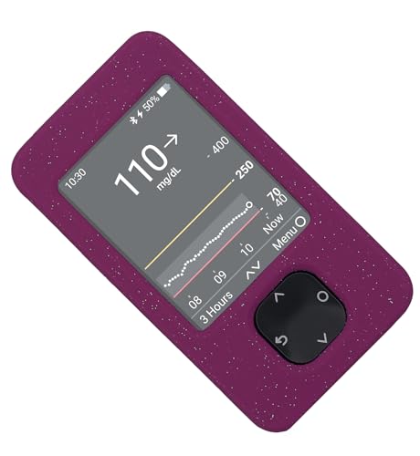 Étui silicone Dexcom G7 violet brillant pour le sport et loisirs