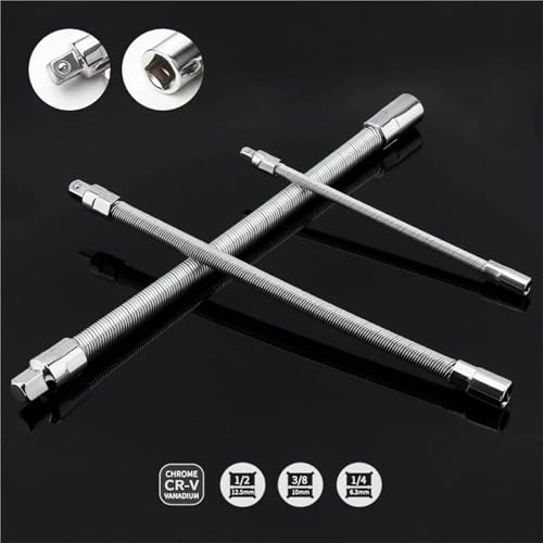 Barra extensión flexible para dados de impacto juego herramientas manuales alto torque 300mm 6