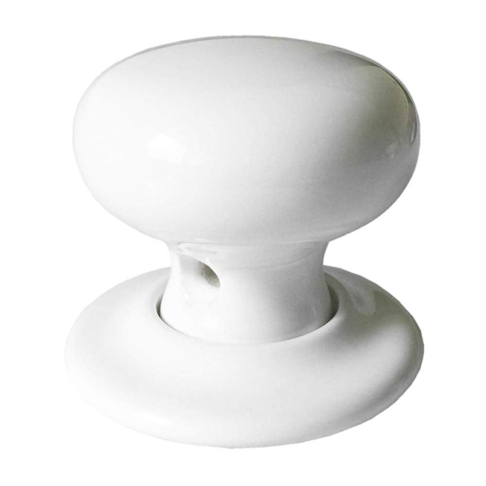 Dzina White Porcelain Door Knob | Ceramic Mortice Knobs For Sheds & Garages | 60Mm Set Of 3
