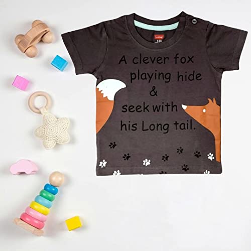 Image of LuvLap Baby Boys Regular Fit 100% Cotton Half Sleeve Boys T-Shirt Pack of 5