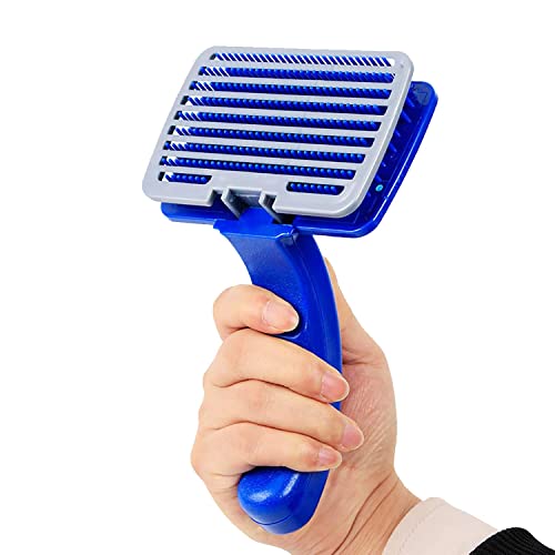 Image of Emily Pets Slicker Brush for Dogs Cats Puppy and Rabbit- Self Cleaning Slicker brush for dog & Puppies, Pet Grooming Comb with Press Key, Dog Hair Remover brushes For Small Medium and Large Dog.