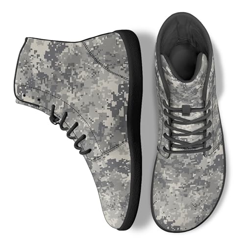 Image of Fashion Print Womens Mens High Top Barefoot Sneakers Flat Shoes