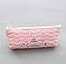 Produktbild DZX Federmäppchen Leinwand Streifen Federmäppchen für Mädchen Niedliche geometrische rosa Federmäppchen Stift Tasche Box Briefpapier Beutel Schulmaterial, Federmäppchen für Mädchen im Teenageralter