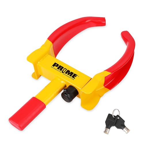 PR1ME Heavy Duty Wheel Lock Clamp with 2 Keys, Universal Ant...