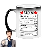 Mothers Day Ceramic Mug, Mom Coffee with Letter Printing, Novelty Color Changing Cup, Thoughtful Gift for Mother's Day, Birthday, Thanksgiving for the World's Best Mom