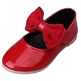  OPSUN - Bailarinas con Bridas para niños y niñas, 2017, diseño de Zapatos, Ceremonia, Fiesta de Honor, Boda, Sandalias Planas, Rojo (Rojo), 29 intérieur 17.5cm