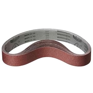 Klingspor Korund Schleifbänder für Holz & Metall - 50 x 1020 mm - Körnung P120-5 Stück - z.B. kompatibel mit Metabo BS 175 und BS 200 Kombi-Bandschleifer