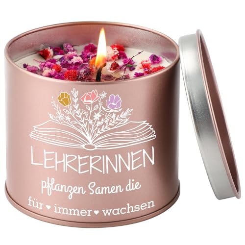 PRSTENLY Lehrer Geschenk Erzieherin Abschiedsgeschenk für Kollegen Erzieherin Abschied Lehrerin 9OZ Kerzen Geschenke für Frauen Dankeschön Geschenk Ruhestand Weihnachtsgeschenke