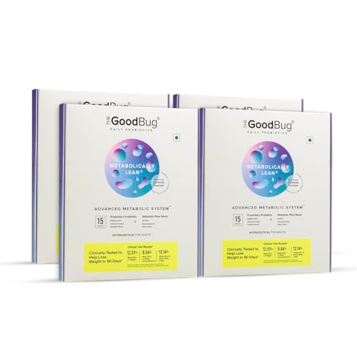 The Good Bug Metabolically Lean: Advance Metabolic System |Weight Loss For Women & Men | 16 b CFUs Probiotics Supplement + L-Carnitine + 7g Prebiotic Fiber | Boosts GLP1, Metabolism & Reduces Cravings Naturally | 60 Days Pack