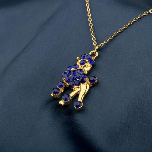 Image of CENWA Sorority Gifts Pretty Poodle Rhinestone Brooch Pin /Necklace Greek Sorority Jewelry for Women