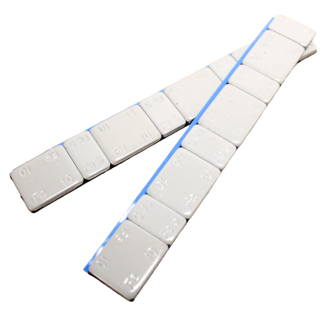 EXPERT 50 Pièces Pneus Barre Adhésive Masses D'Équilibrage, Blocs d'équilibrage pour Voiture - (5g + 10g) = 600g | Équilibrage Précis, Stabilité et Sécurité Optimale