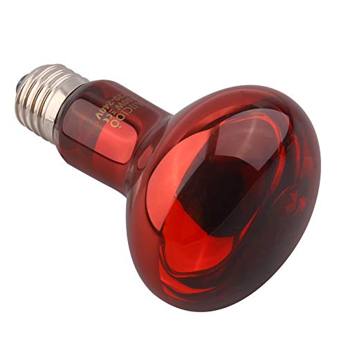 AIICIOO Infrarood Warmte Lamp - Reptiel Verwarming Lamp Spot voor Hagedissen Schildpadden Snakes Spinnen Draak, 100W 2pack, Rood - Afbeelding 4