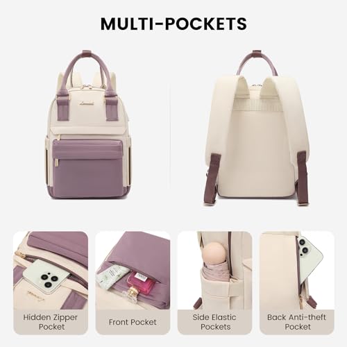 Image of LOVEVOOK Mini Backpack for Women Stylish Waterproof Backpack Purse with USB Port, Cute Daypack for College Travel Party