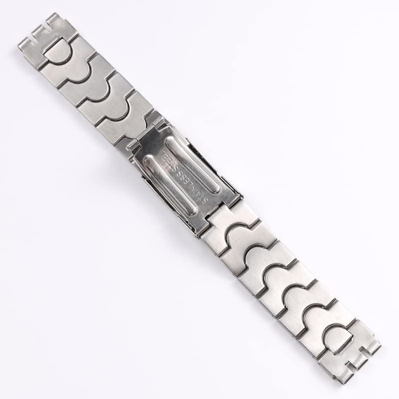 Cinturino per orologio Swatch, 20 mm e 17 mm, in acciaio inox opaco lucido opaco
