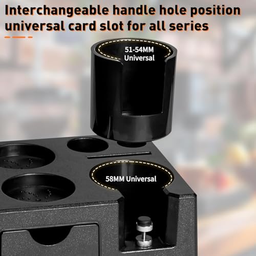 Miniatura 5 de Tamper Station Universal Para Barista 51-58mm, Soporte De Apisonamiento De Espresso, Ajustable Tamping Soporte Para Guardar El Tamper De Espresso, Dispensador, Portafiltros Excluyendo Accesorios