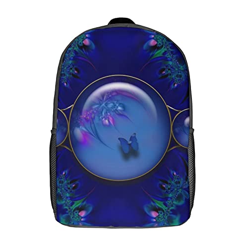 Sac d'école unisexe Fractal Fashion : sac à dos 17 pouces imprimé 3D pour ados