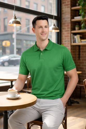 Image of Men's Plain Polo Neck T-Shirt | Comfortable | Stylish Casual & Smart Wear | Half Sleeve | Regular Fit