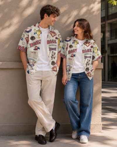 Image of 99TIMORO Horror Movie Men's Halloween Button Down Shirts Short Sleeve Top