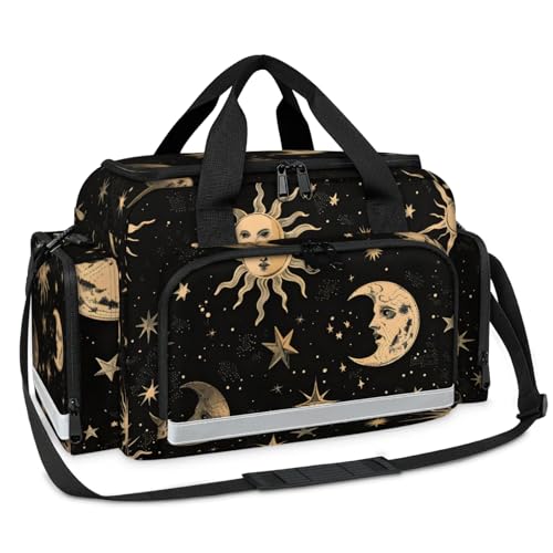 GzLeyigou First Aid Bags Empty, Twinkling Moon Emergency Bag First Aid Kit Multiple Compartment Kit Carrier On Call Trauma Bag For Paramedics Emergency Medical Supplies Kit