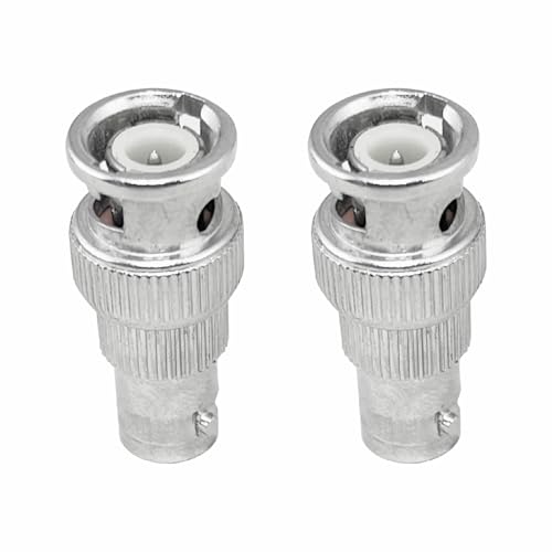 Image of MX BNC Connector with Fully Metal & Copper Plated having Golden Plated Pin RG58 Coaxial Cable Connectors (BNC Connector, BNC Male to Female Connector, Pack of 2)