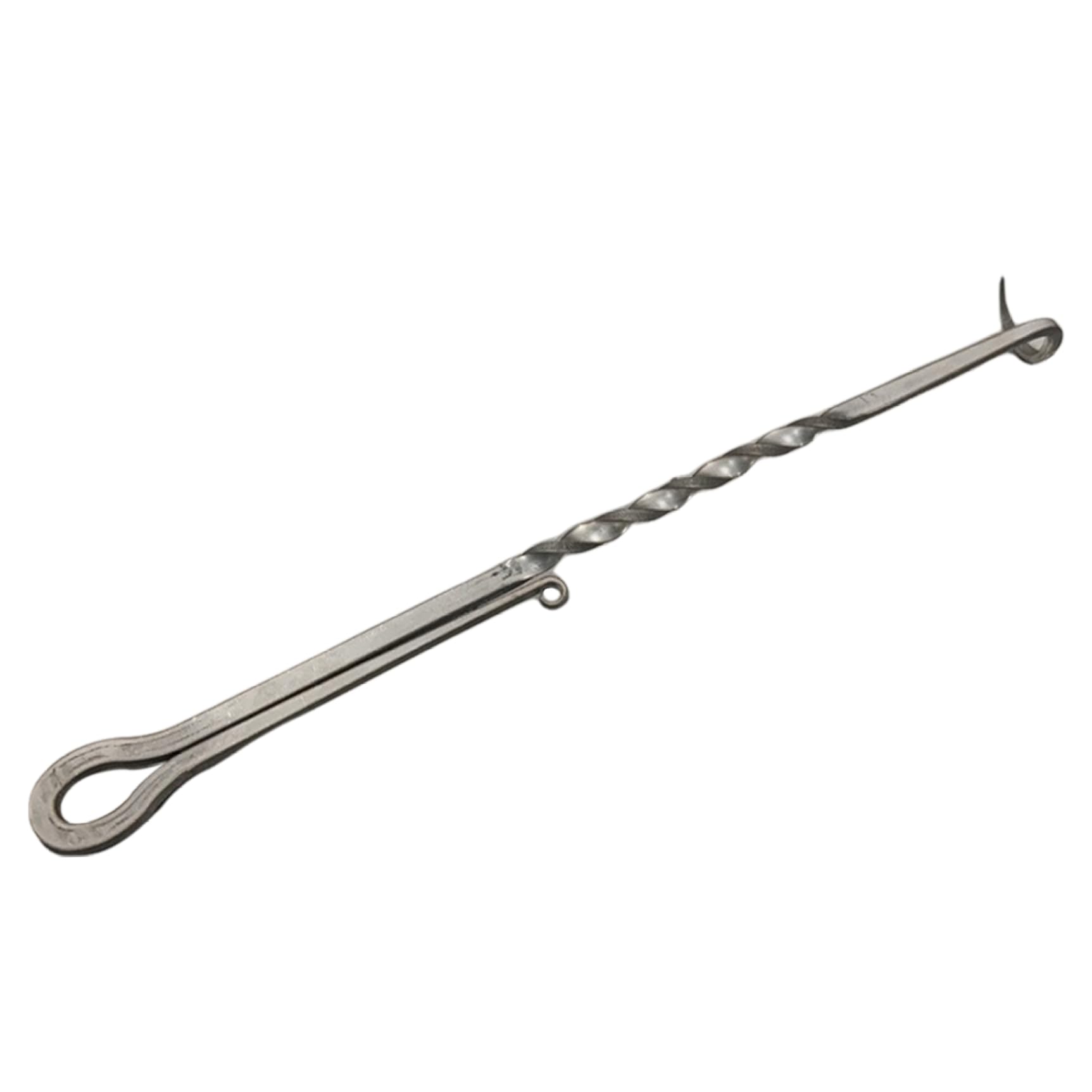 BBQ Food Flipper 13.8 Inch Length Stainless Steel Meat Hook Flipper BBQ Accessories Easy to Clean Meat Hooks for Grilling Meat Cooking Smoking Supplies Style 2 Meat Hook Flipper Pig Tail Meat Flippers