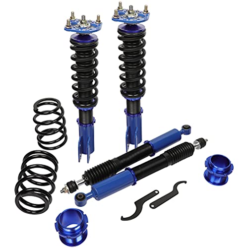 ECCPP Coilover Struts Spring Shocks Adjustable Height Suspension Struts Coil Spring Shocks Fit for 1994-2004 for Ford for Mustang - Blue