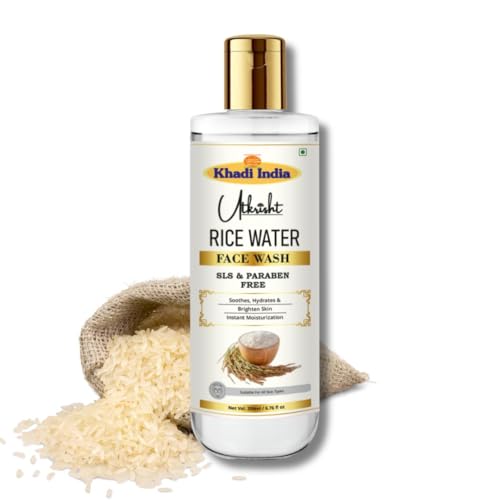 Image of Khadi Rice Water Face Wash 200ml | Herbal & Natural | For Hydrated & Even Skin Tone | Glowing & Brightened | SLS & Paraben Free | All Skin Types | Korean Skin Care for Men & Women