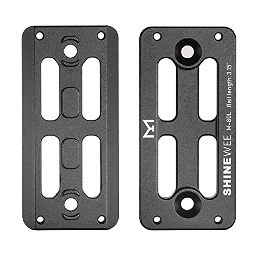 Mlok Arca Rail Tripod Mount Adapter, For Rifle Tripod Ballhead Quick Release Plate,Compatiable Rrs Dovetail, 2 M-Lok Slot Interface #TOP1