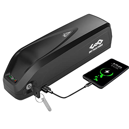 ✅【Caratteristiche principali】 La porta USB può caricare il tuo telefono e altri dispositivi all'aperto. Celle di alta qualità e dotate di un BMS, prevengono il sovraccarico, lo scaricamento eccessivo, la sovracorrente e il cortocircuito e garantiscono l'uso a lungo termine del tuo motore per bici e la batteria della tua ebike. La luce del livello della batteria a LED può informarti della ricarica in tempo! i tasti servono per bloccare la batteria sul telaio!