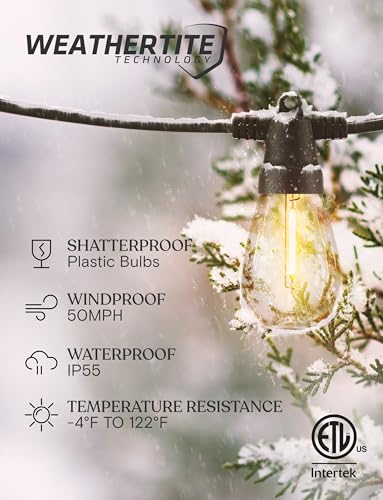 image for Brightech 104 (52x2) FT Ambience Pro Solar Powered Outdoor LED String 