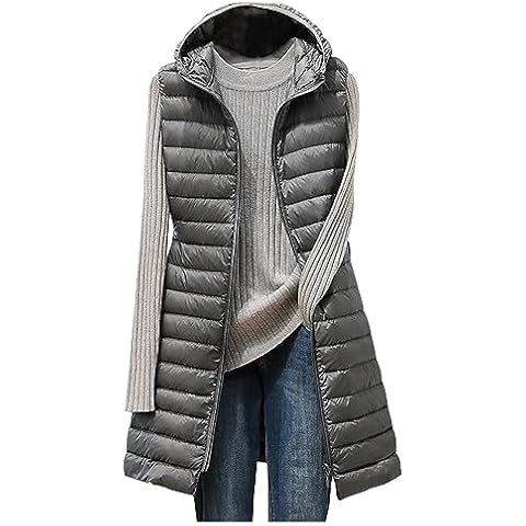 Long Sleeveless Puffer Gilet for Women Cover