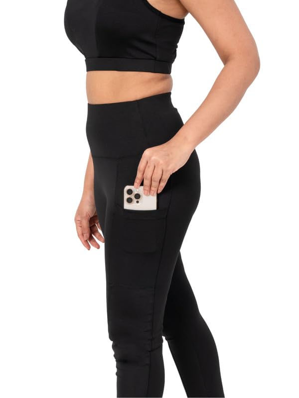 Image of High Waisted Leggings for Women with Side Pockets, Squat-proof, Gym Legging, Bottom Sportswear for Girls & Women, Medium Compression, Stretchable Tight with Premium Fabric
