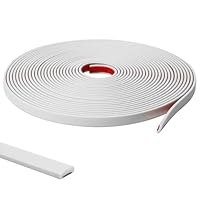 JSIWOTH Selbstklebende Zierleisten & Wandleisten, 1cm x 3M Flexible PVC Abdeckleisten, Kantenschutz für Fenster, Türen, Spiegel, Küchenrückwand & Möbel - Inkl. Kunststoffleisten & Klebeleisten