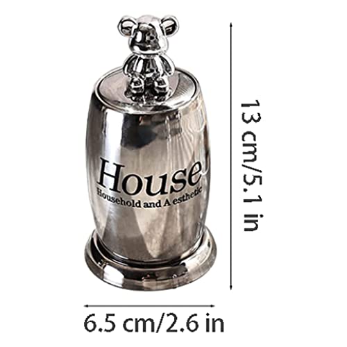 Porte-cure-dents en argent chic idée cadeau art de la table conteneur inox - 3