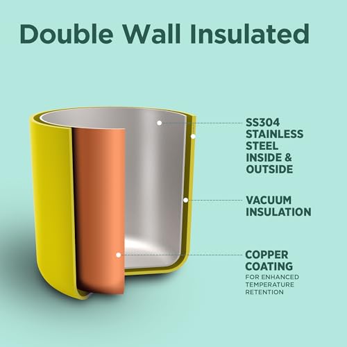 Image of Milton Insulated Spout Sipper Thermosteel Vacuum Insulated Water Bottle with Spout Lid and Straw, 300 ml, Easy Grip, Leak Proof, Hot & Cold, Bottle for Kids, School, Travel, ISI Certified, Yellow