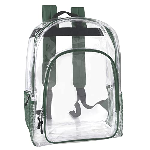 Heavy Duty Clear See Through Backpack | Transparent Clear Backpack Bags Stadium Approved for Women, Men, School, Travel