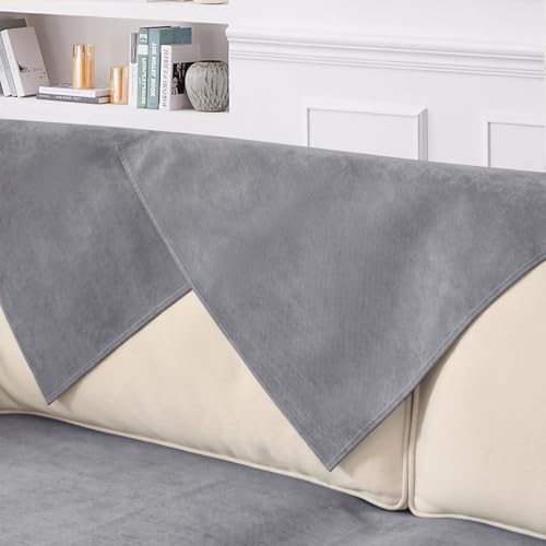 Alishomtll Sofabezug 1/2/3/4 Sitzer, Universelle Wasserdicht Sofa Überzug Ecksofa, L Form Couch Überzug, Hund Katze Anti-rutsch Sofaüberwurfe Sofaschoner für Wohnzimmer (Dunkelgrau, 70x70cm)