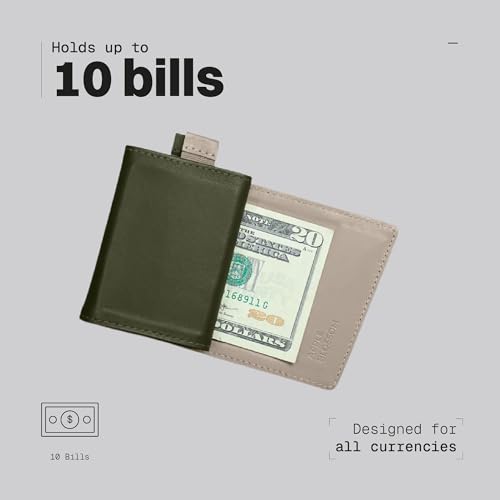 The Frenchie Co. - Speed Wallet Mini - Ultra-Slim Front Pocket Card Holder - RFID Blocking Quick-Access Pull Tab - Full-Grain Italian Leather Minimalist Wallet for Women4