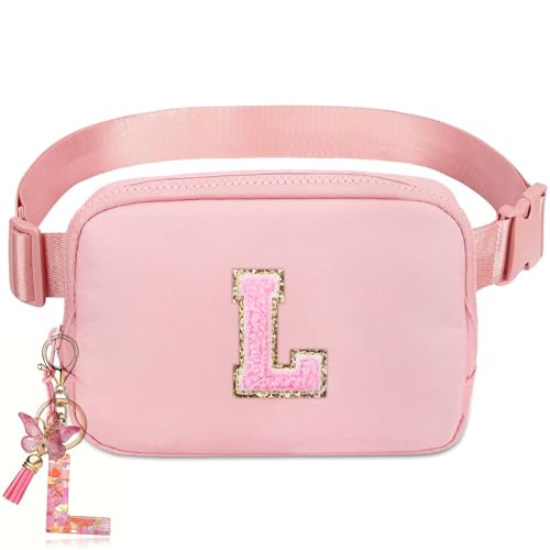 Image of Belt Bag Fanny Pack for Teen Girl Women - Girls Initia Fanny Pack Ages 8-12 Teen Birthday Gifts Small Waist Packs Trendy Kids Fanny Pack L