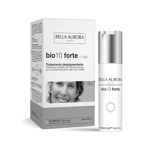 BELLA AURORA - BIO 10 Forte L-Tigo 30 ml, Tratamiento Despigmentante Intensivo, Crema Antimanchas, para Todo Tipo de Piel, Manchas Oscuras Solares o de Edad, Tecnología B-CORE221