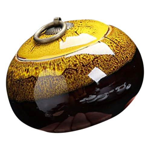 ULTECHNOVO Barattolo in Ceramica Coperchio Per Conservazione Tè e Snack Contenitore Sicuro e Facile Da Pulire Per Cucina e Dispensa