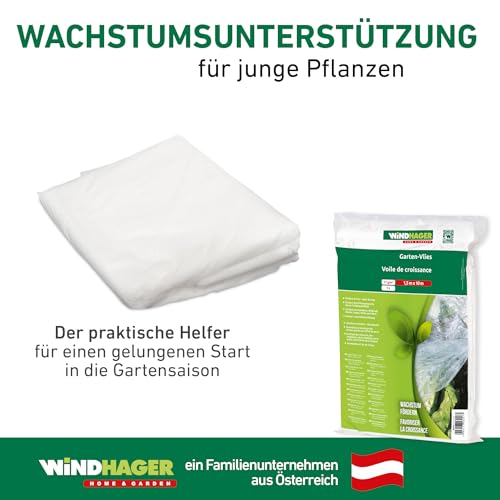 Windhager Gartenvlies Basic, 10 x 1,5 m, 17g/m², rechteckig, Frost- und Insektenschutz, 06257, Weiß – Ansicht 5