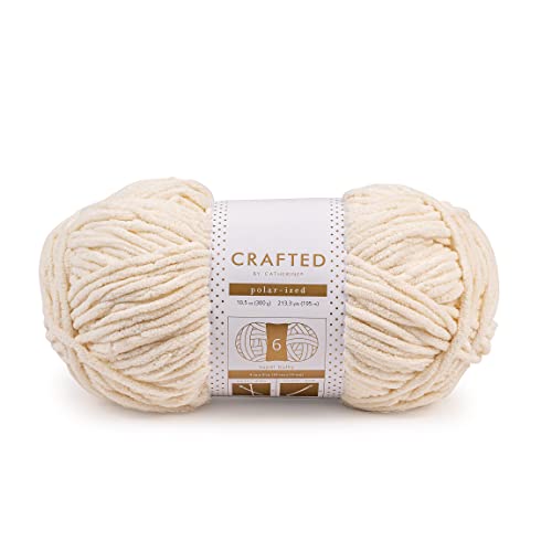Image of Crafted By Catherine Blanket Solid Yarn - 4 Pack (213 Yards Each Skein), Antique White, Gauge 6 Super Bulky
