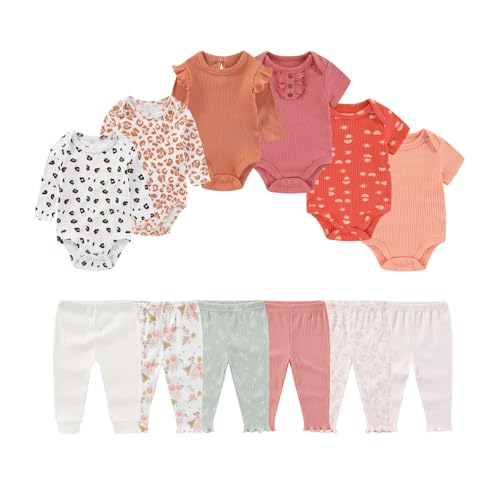 Image of BABYSOLIS Four Seasons Baby Layette Sets 12 Pack Unisex Infant Boys Girls Pants and Long/Short Sleeve Bodysuits